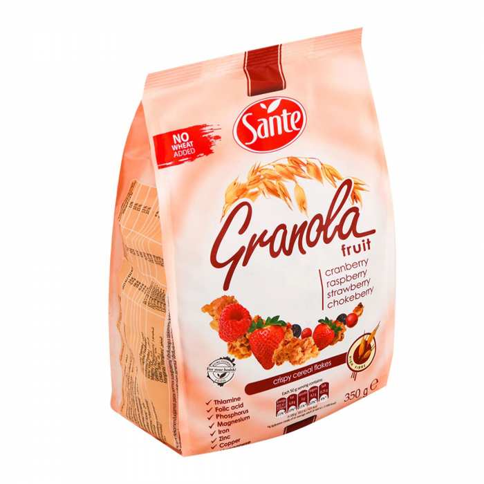 SANTE GRANOLA WITH FRUIT CEREAL 350G.